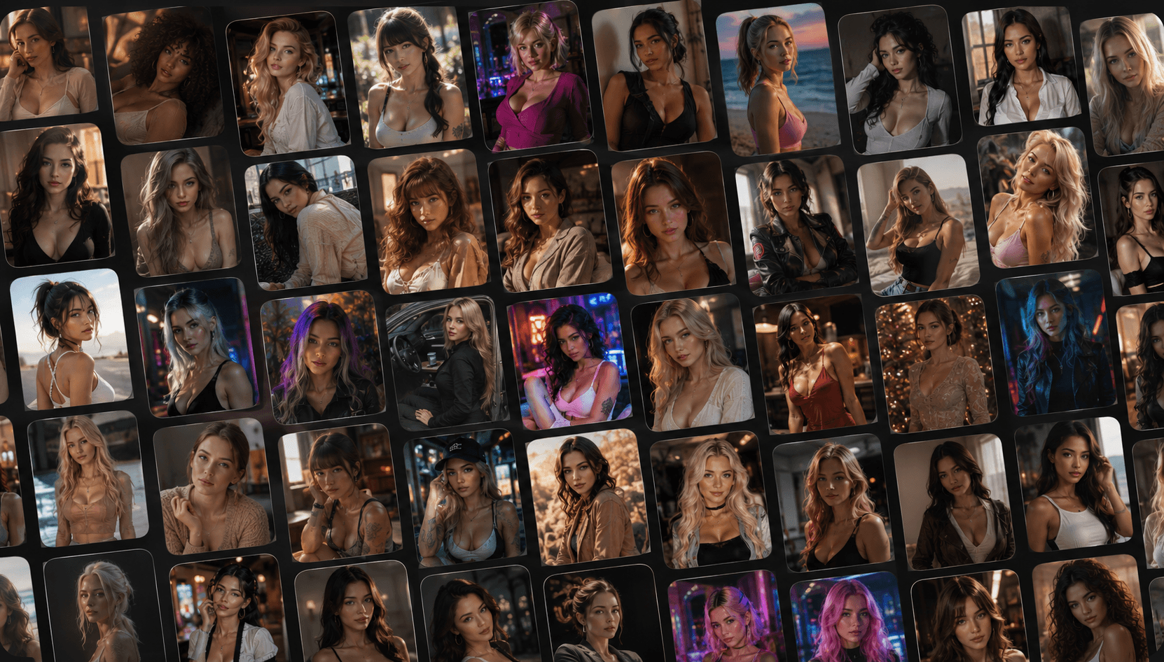 A diverse grid of Seewa AI companions